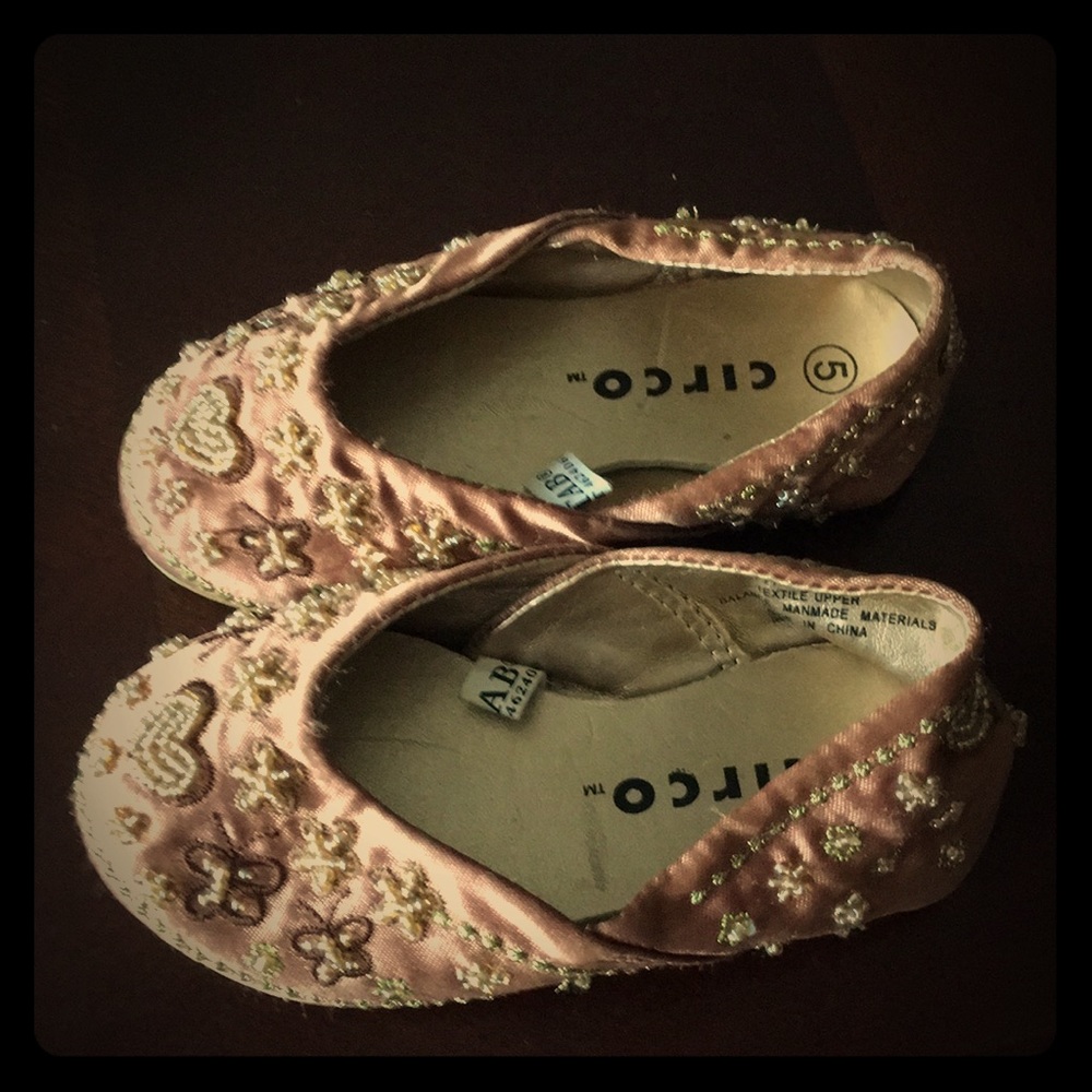 Circo Baby Girl Satin Beaded Style Shoes